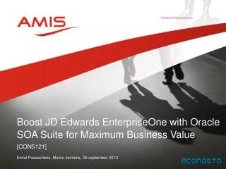 Boost JD Edwards EnterpriseOne with Oracle SOA Suite for Maximum Business Value