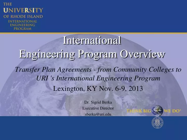 international engineering program overview