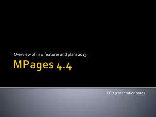 MPages 4.4