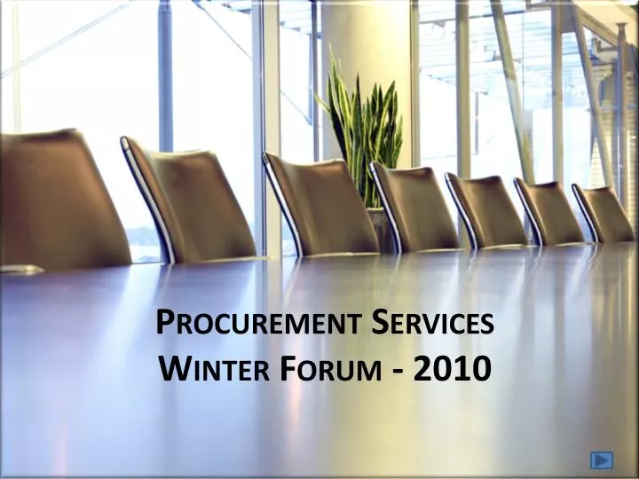 procurement services winter forum 2010