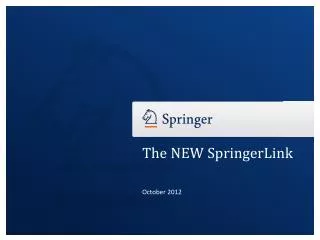 The NEW SpringerLink