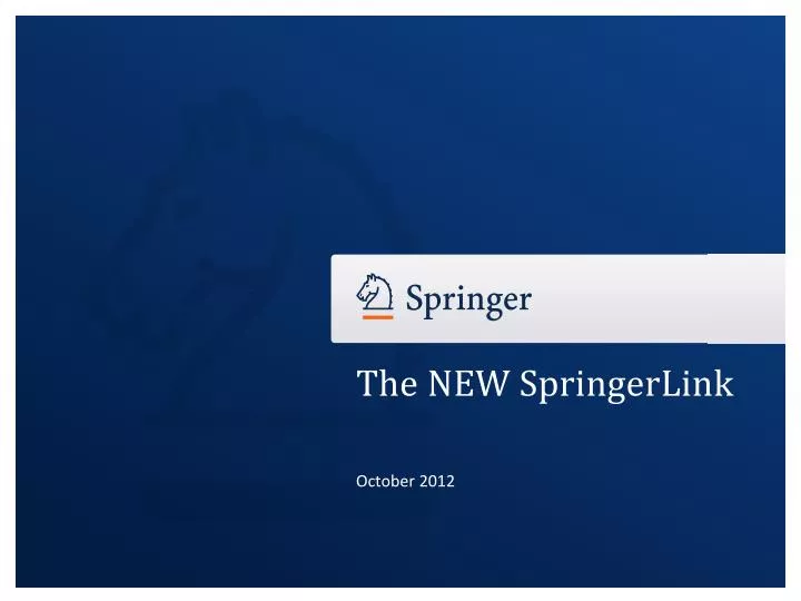 the new springerlink