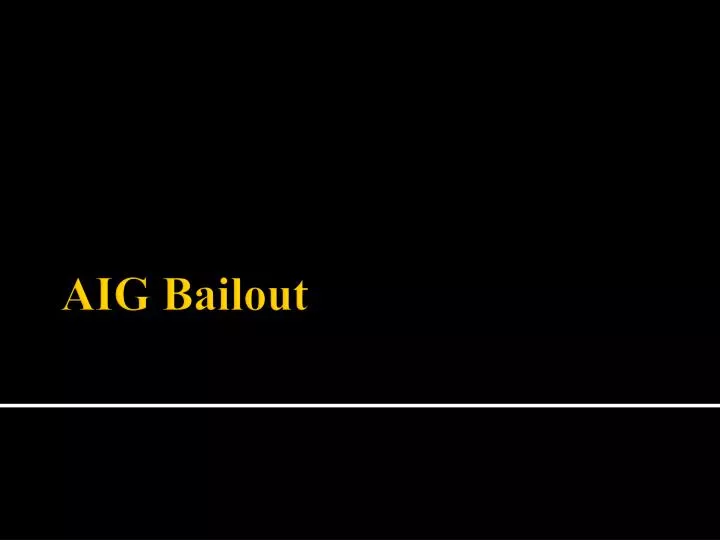 aig bailout