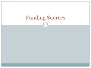 Funding Sources