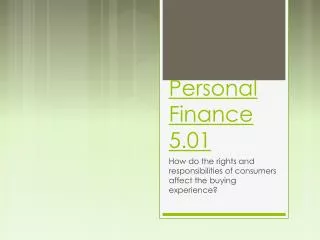 Personal Finance 5.01
