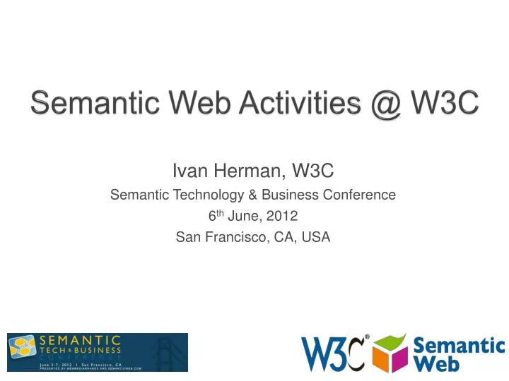 semantic web activities @ w3c