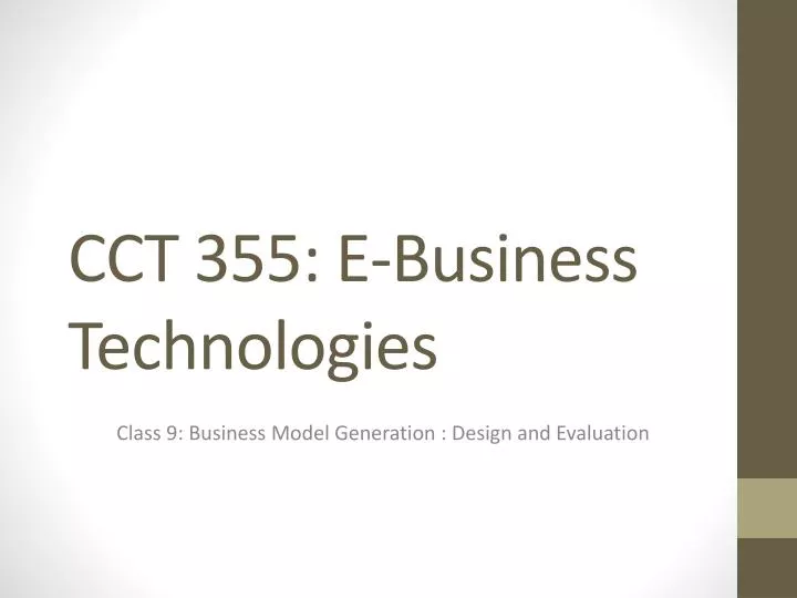 cct 355 e business technologies