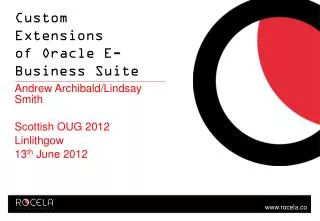Custom Extensions of Oracle E-Business Suite