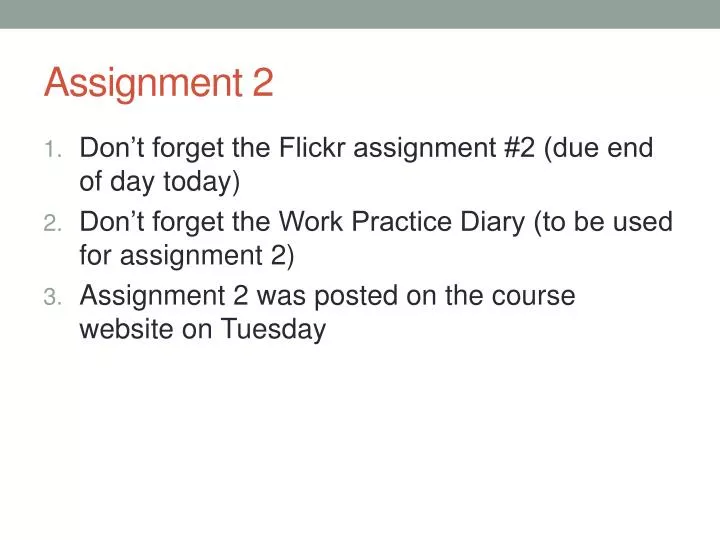 assignment 2