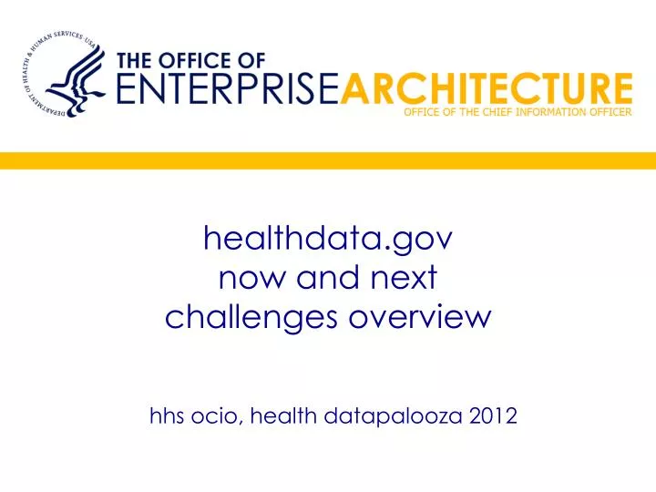 healthdata gov now and next challenges overview