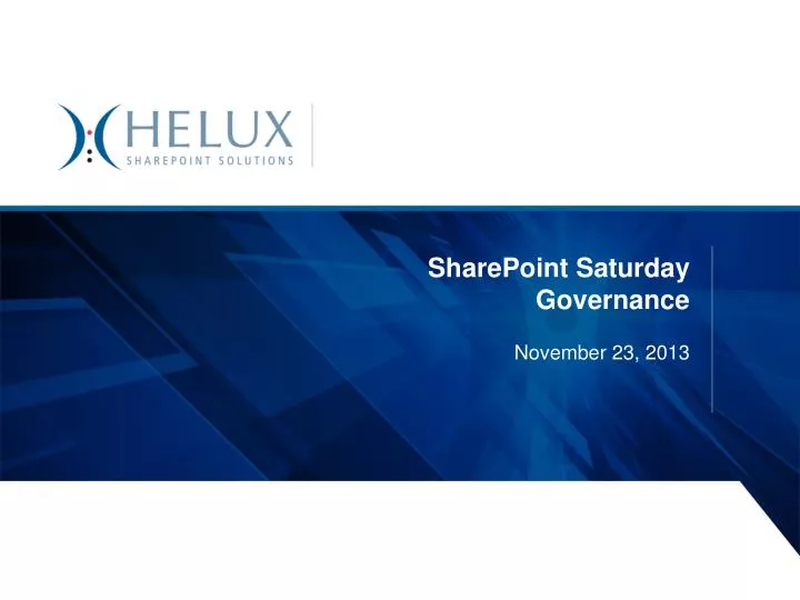 sharepoint saturday governance