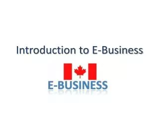 Introduction to E-Business