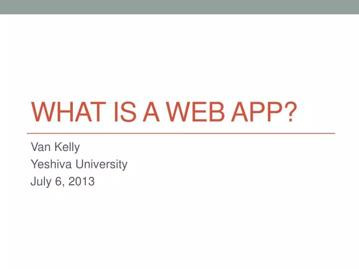 what is a web app