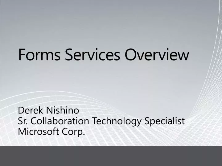 forms services overview