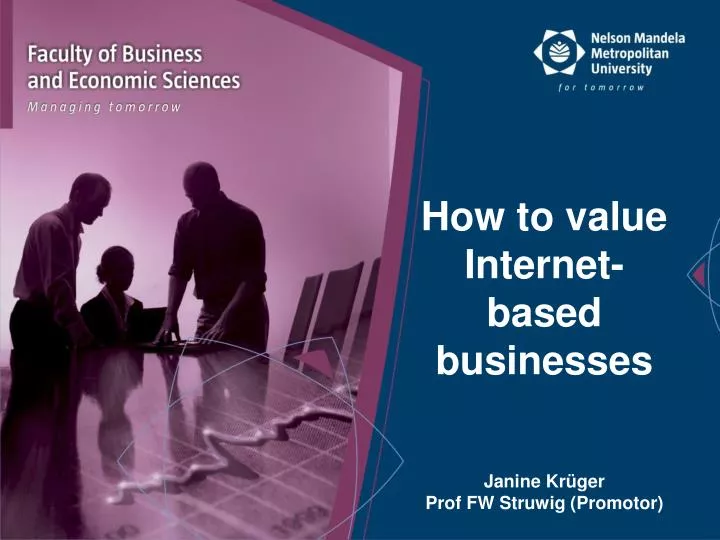 how to value internet based businesses janine kr ger prof fw struwig promotor