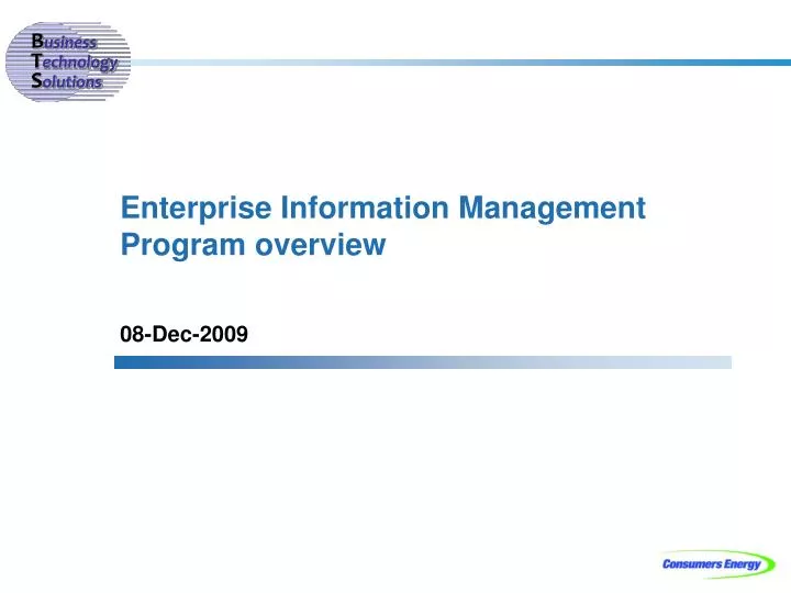 enterprise information management program overview