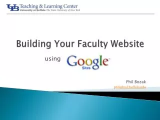 Building Your Faculty Website
