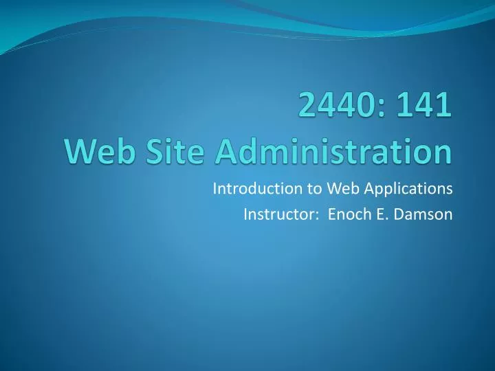 2440 141 web site administration