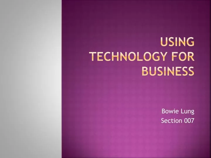 using technology for business