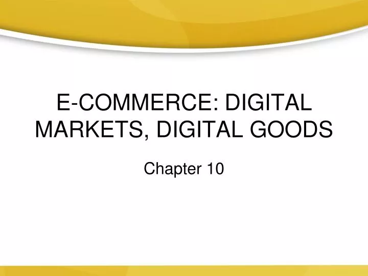 e commerce digital markets digital goods