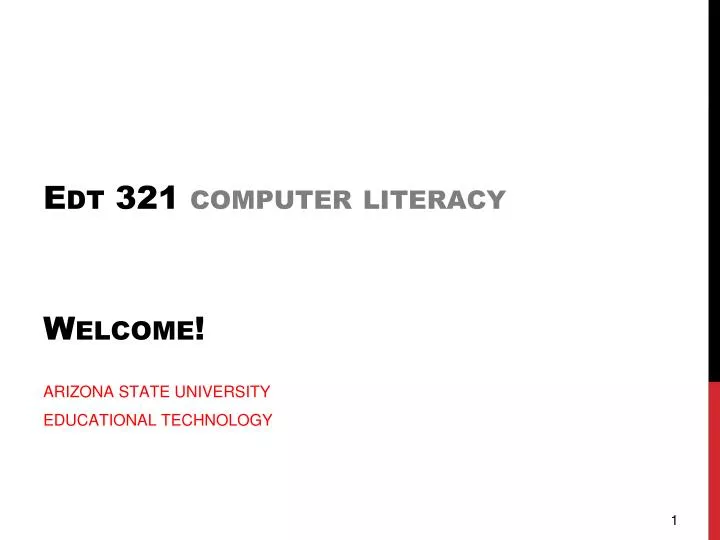 edt 321 computer literacy