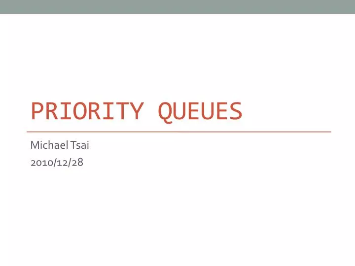 priority queues