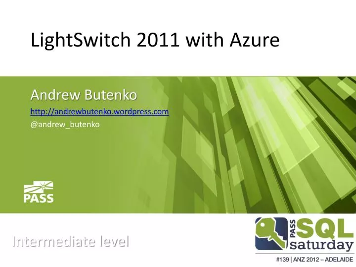 lightswitch 2011 with azure