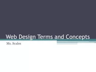 Web Design Terms and Concepts