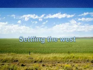 Settling the west