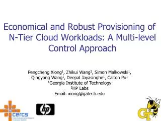 Economical and Robust Provisioning of N-Tier Cloud Workloads: A Multi-level Control Approach