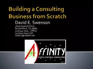Building a Consulting Business from Scratch