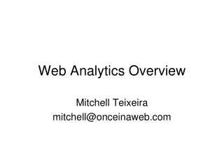 Web Analytics Overview