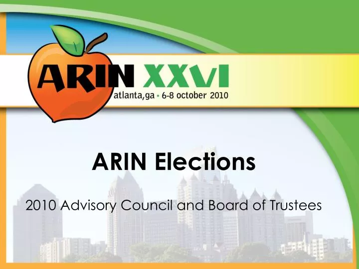 arin elections