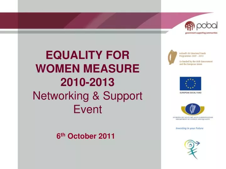 equality for women measure 2010 2013 networking support event