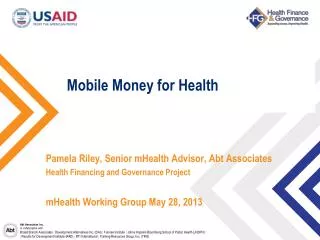 Mobile Money for Health