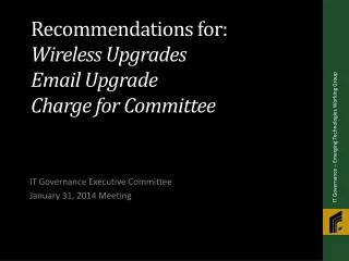 Recommendations for: Wireless Upgrades Email Upgrade Charge for Committee