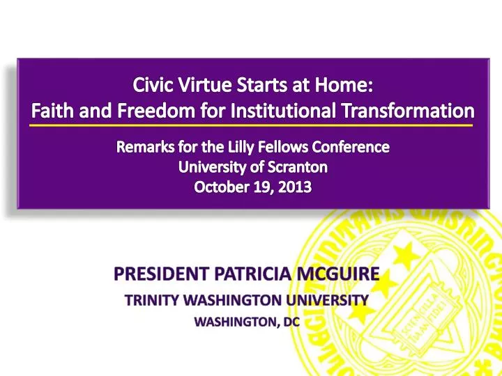 president patricia mcguire trinity washington university washington dc