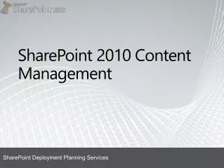 SharePoint 2010 Content Management