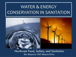 WATER &amp; ENERGY CONSERVATION IN SANITATION