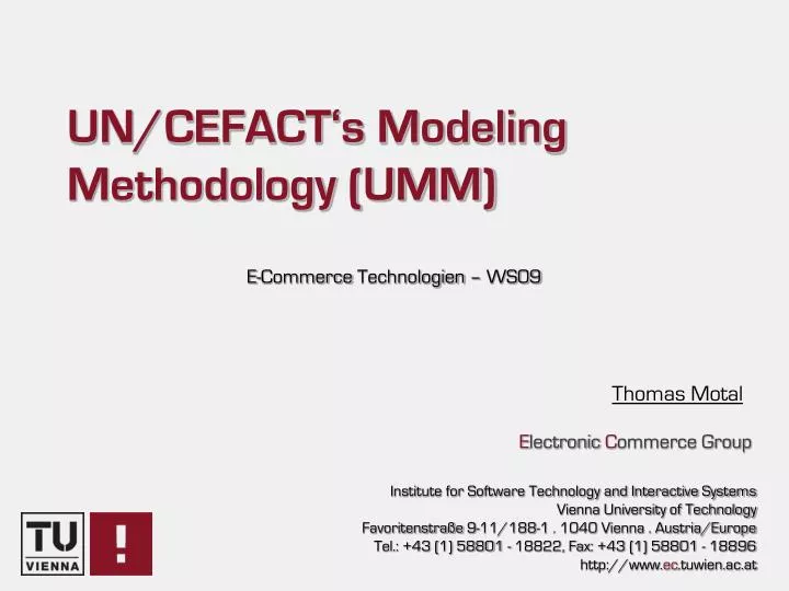 un cefact s modeling methodology umm