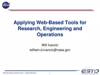 Applying Web-Based Tools for Research, Engineering and Operations