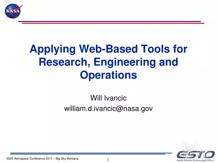 applying web based tools for research engineering and operations