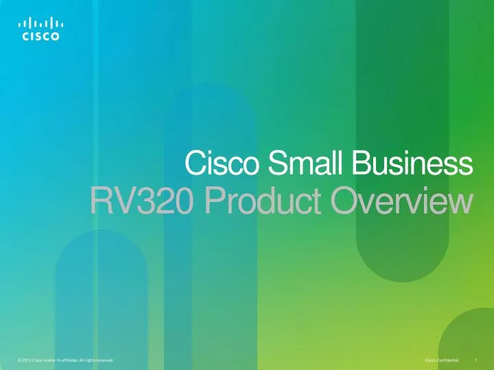 cisco small business rv320 product overview