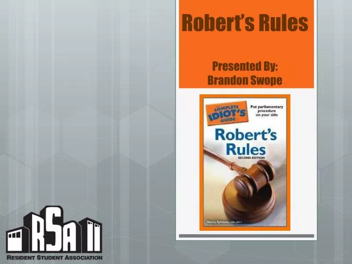 robert s rules presented by brandon swope