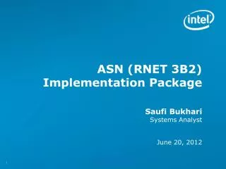 ASN (RNET 3B2) Implementation Package
