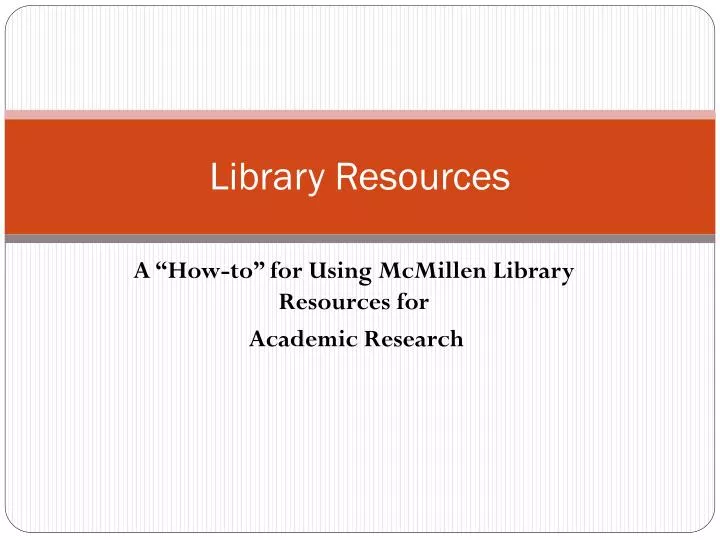library resources