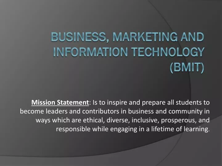 business marketing and information technology bmit