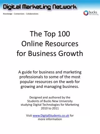 The Top 100 Online Resources for Business Growth
