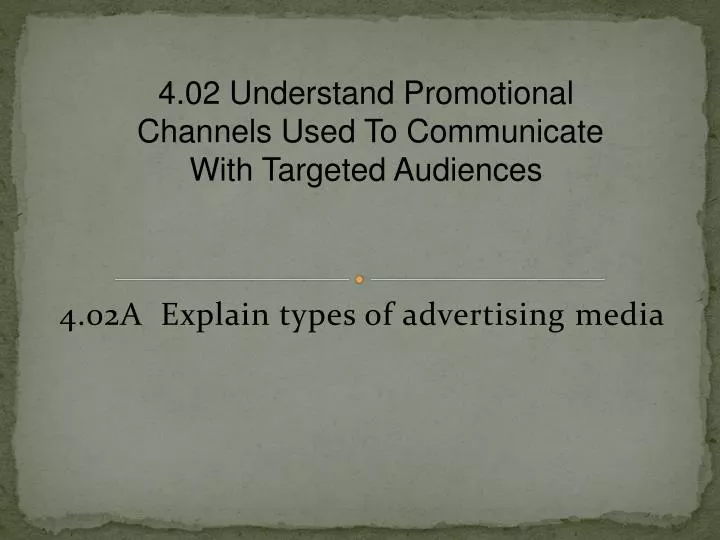 4 02a explain types of advertising media