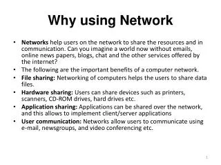 Why using Network